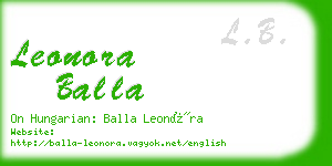 leonora balla business card